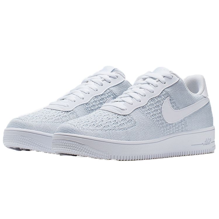 Nike Air Force 1 Flyknit Low 2.0 Pure Platinum Unisex Tenisky Bílé AV3042-100