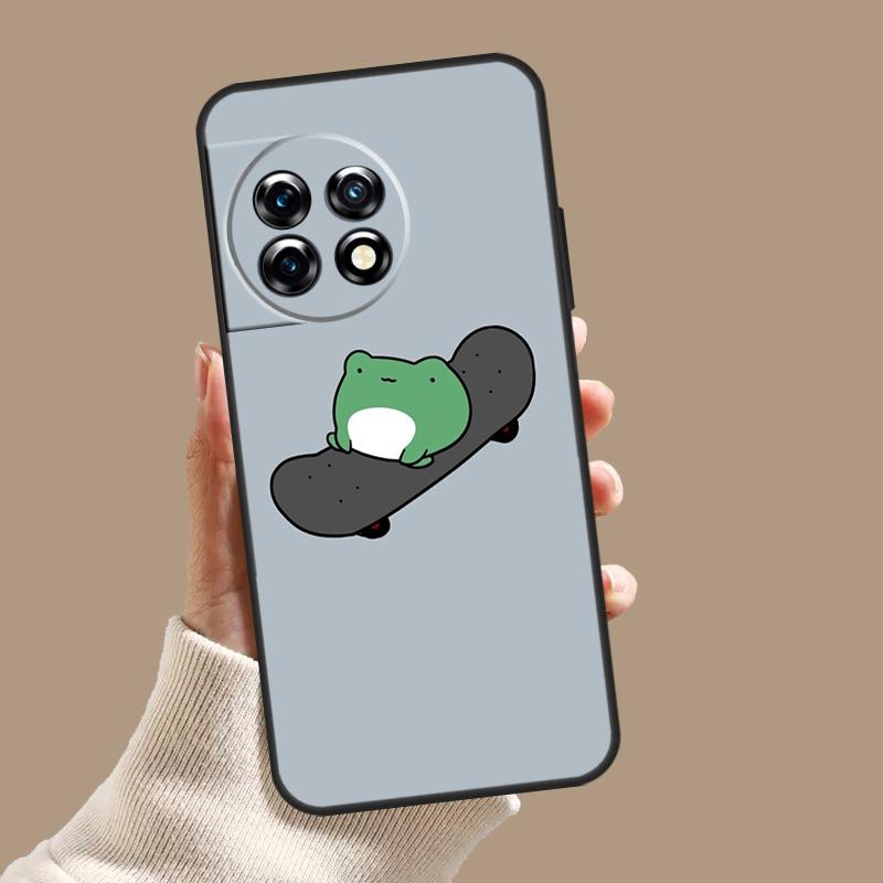 Frog Skateboard Cute Kawaii Case For OnePlus Nord 5 CE 3 4 Lite N20 N30 OnePlus 15 13 12 11 8 9 10 Pro 10T 13T 13R Cover