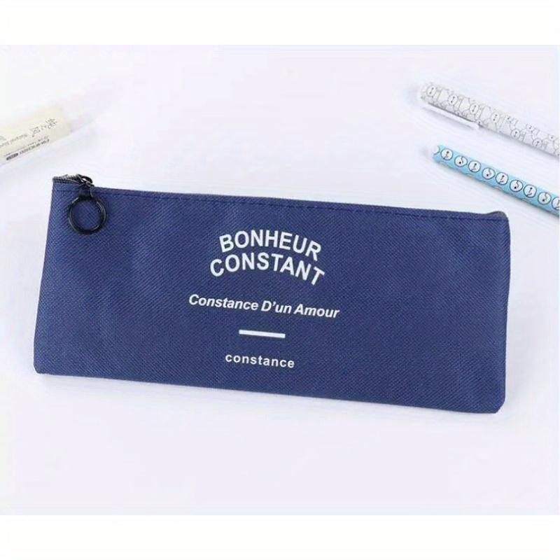 Student Stationery Canvas Pencil Bag Retro School Pencil Bag Office School Supplies Bag Handle Pencil Writing Tool Gift