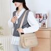 Women's Bag Multi-Layer Zipper Shoulder Bag Nylon Crossbody Bag