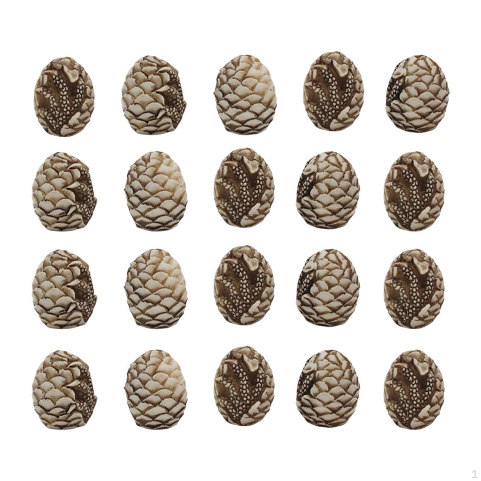 20x Мини-яйца динозавров Декоративные смоляные камни Мощение газона Ландшафтный дизайн дома Миниатюрный сад