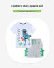 New Arrival: Boys' European Style Dinosaur Print Short-Sleeve Cotton Set