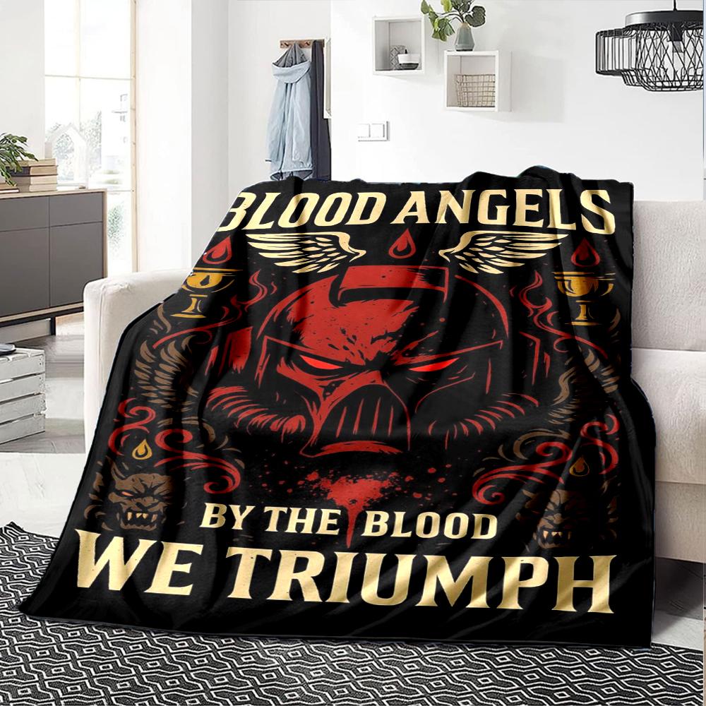 Koc z nadrukiem w tematyce Warhammer 40k - Idealny na kanapę, łóżko, podróż i do użytku na zewnątrz | Można prać w pralce, przytulny i trwały.