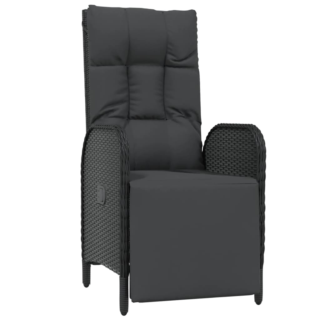 Vidaxl Folding Garden Chairs With Cushions, 2 Pcs., Poly Rattan