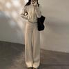 Korean Hot Girl Spring 2026 Slimming Hoodie & Floor-Length Pants Set for Women