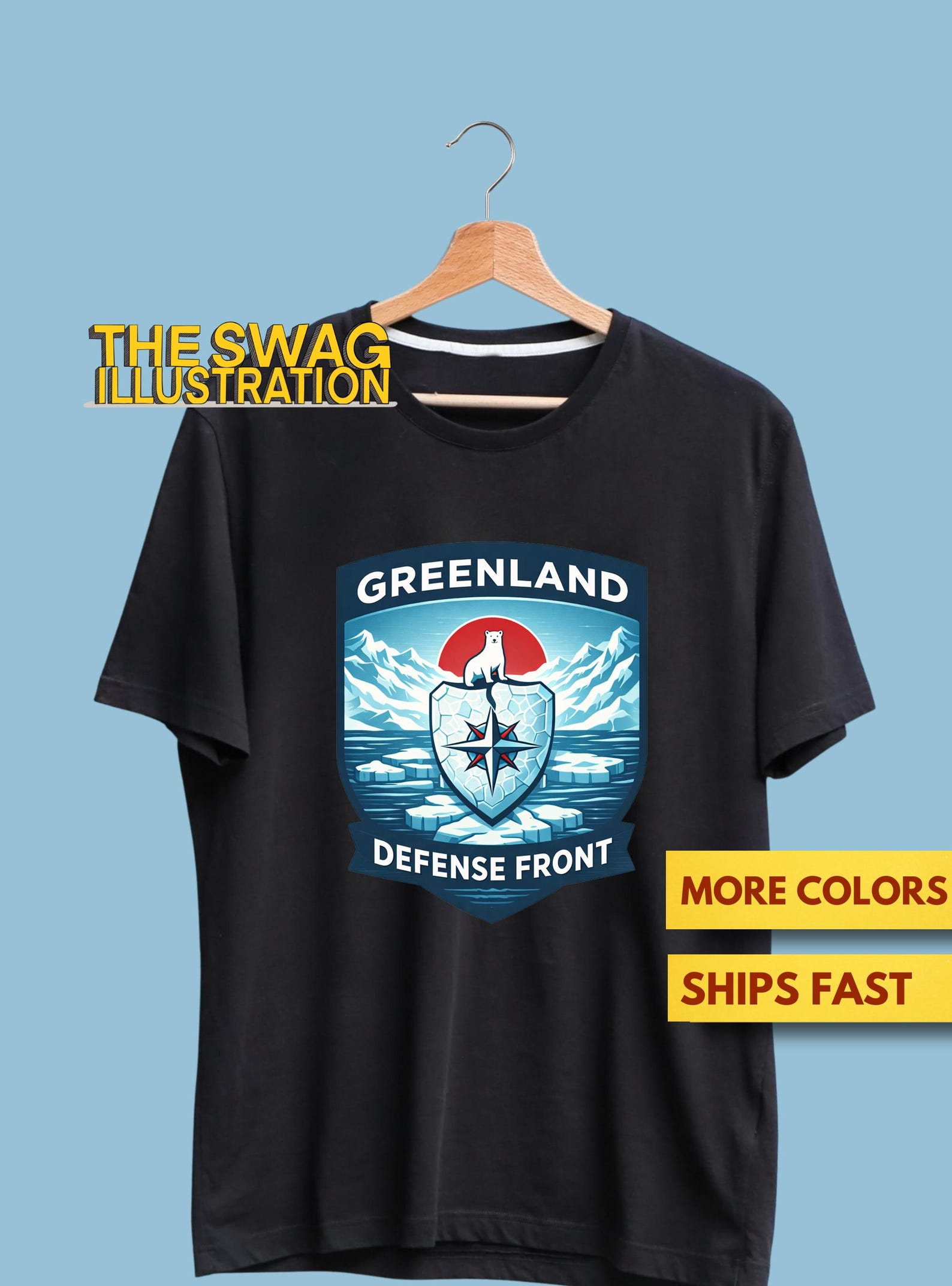 Greenland Shirt, Greenland Defense FronT shirt, Greenland Is Not For Sale Shirt, Anti-Trump Political GifT shirt, Donald Trump Protest Tee L