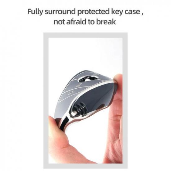 For Mercedes Benz C E 3 Button Remote Key Fob Cover Case Shell TPU Protector