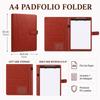 1-pack A4 leather folder/business manager folder, magnetic clasp design, with storage function and note pad