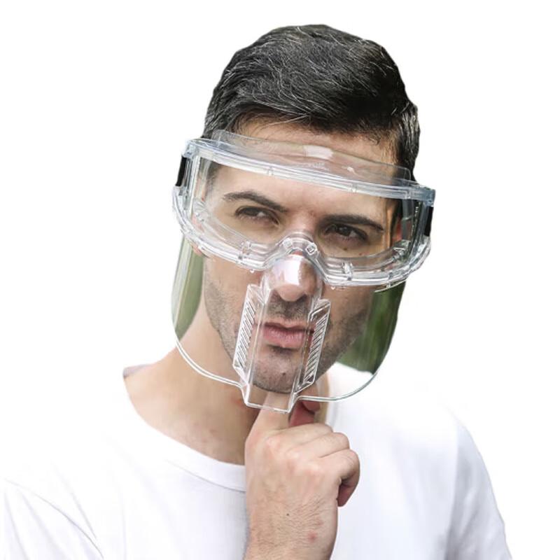 Abnehmbare Schutzbrille mit Gesichtsschutz