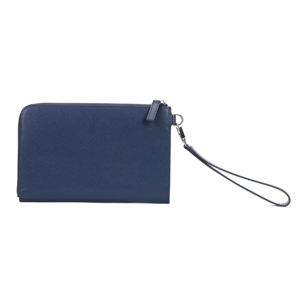 Montblanc Meisterstück Leather Clutch Small Men Clutch Blue 126059