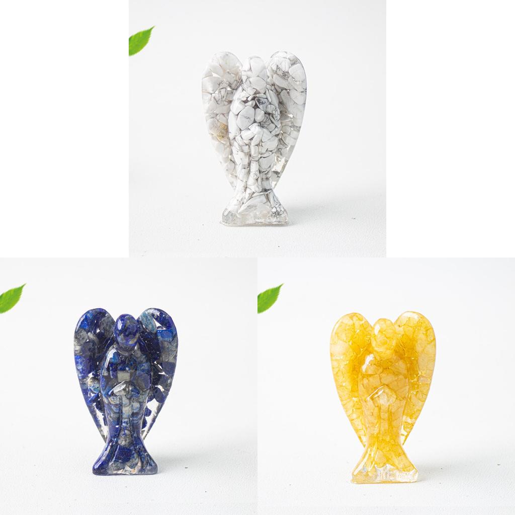 Figura de Ángel de Cristal de Resina con Diseño Hecho a Mano para Decoración del Hogar Idea de Regalo