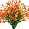 Artificial Tulips, Vibrant Mixed Colors Realistic Plastic Flowers for Indoor and Outdoor Decor, Great for Home, Porch, and Cemetery Decor