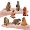 Wild Animal Models: Handmade Groundhog, Squirrel, and Chipmunk Forest Ornaments