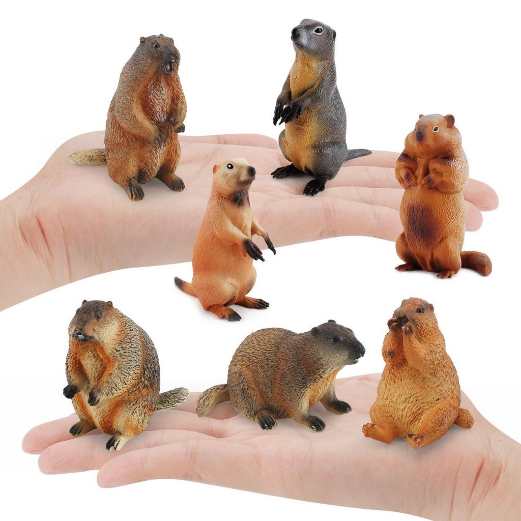 Wild Animal Models: Handmade Groundhog, Squirrel, and Chipmunk Forest Ornaments