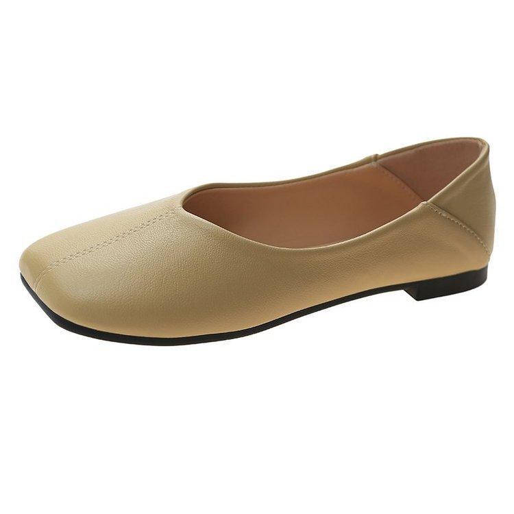 

Summer spring and summer new single shoes women s square head shallow mouth fashion two wear casual flat shoes 35 жовтий