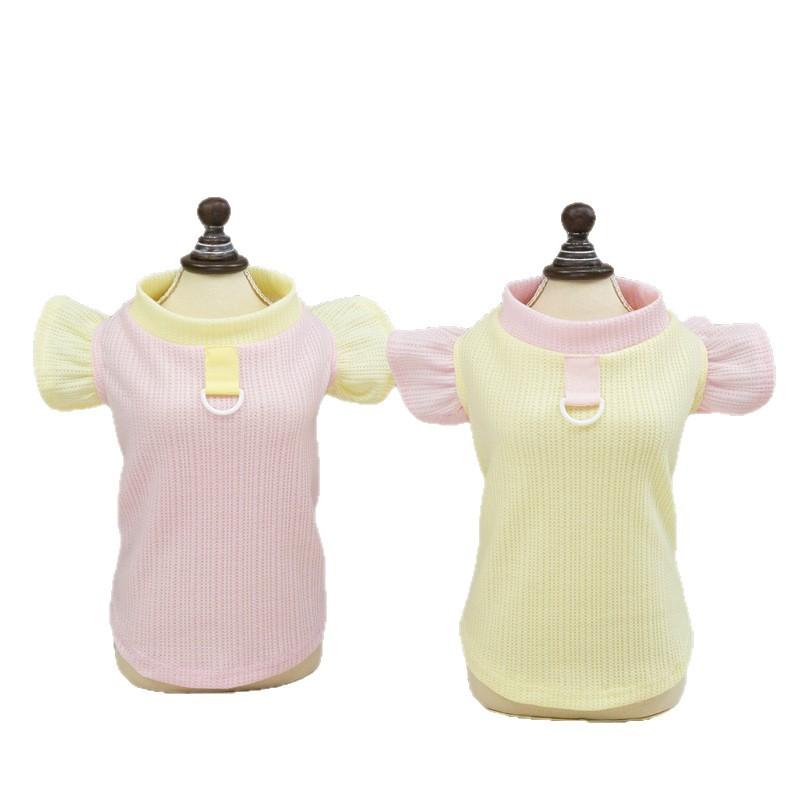 Pet cat small dog puppy dog clothes princess flying sleeve vest spring and summer thin