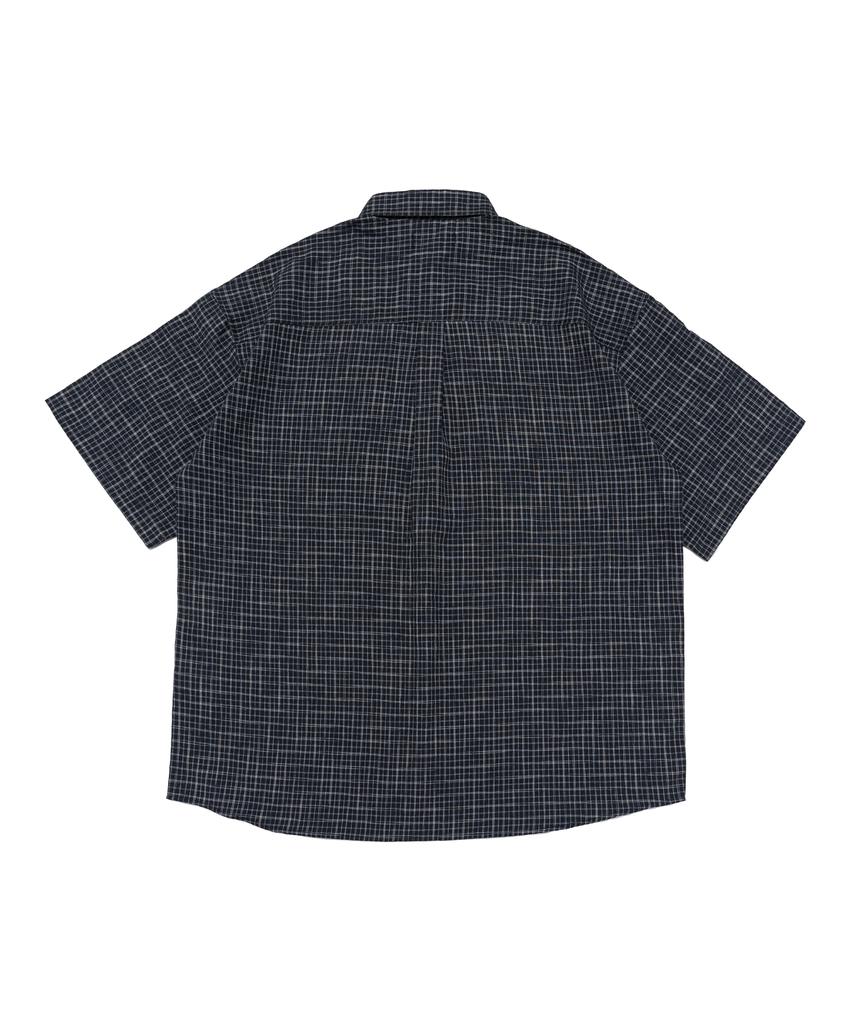 CARGOBROS Classic Mini Check Short Sleeve Shirt (Black)