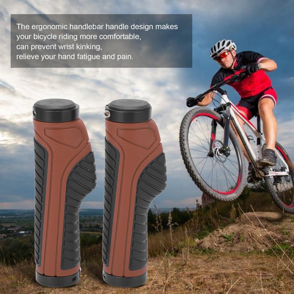 1 Pair Anti Slip Bike Handle Grip Rubber   Handlebar Grips Cover for Road Mountain Bikes