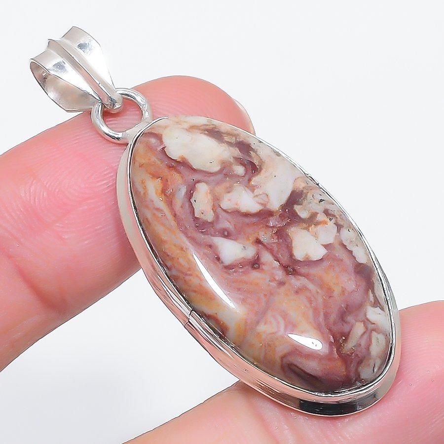 

Natural Dolomite Gemstone 925 Sterling Silver Jewelry Pendant 2.05 h0T35