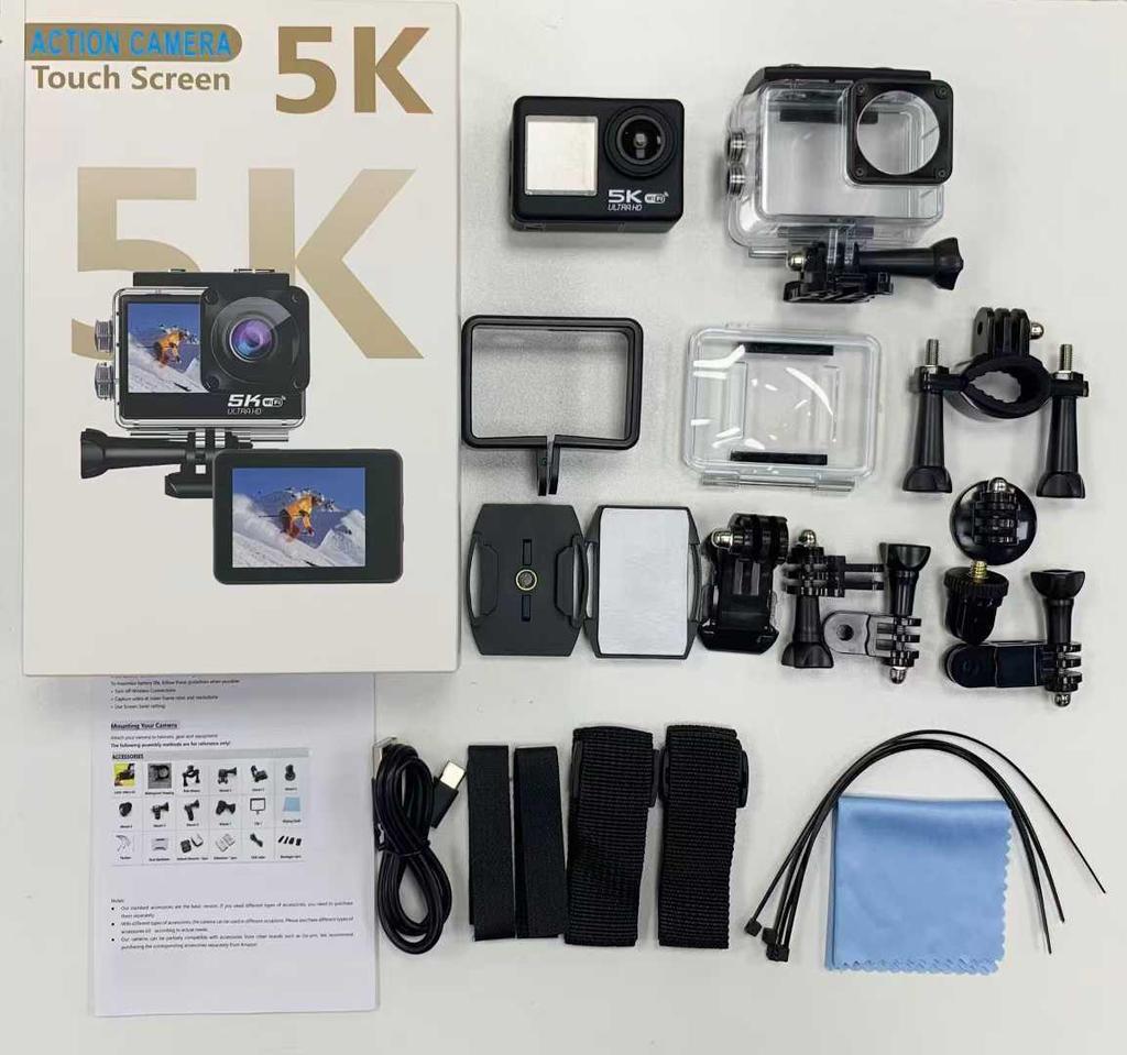 4K Dual-Screen Waterproof Action Camera for Cycling, Climbing, and Surfing with WiFi