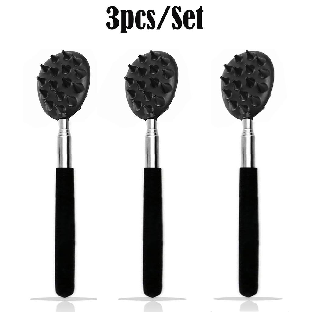 Extendable Cactus Back Scratcher with 1/4-inch & 1/2-inch Spikes, Retractable One-Hand Itch Stick for Men & Women, Durable PVC