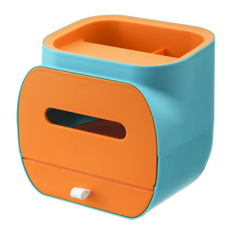 Desktop-Aufbewahrungsbox Mit 4 Fächern – Aus Bambus & Kunststoff, 17x9x13 Cm, Für Schreibtisch & Mehr