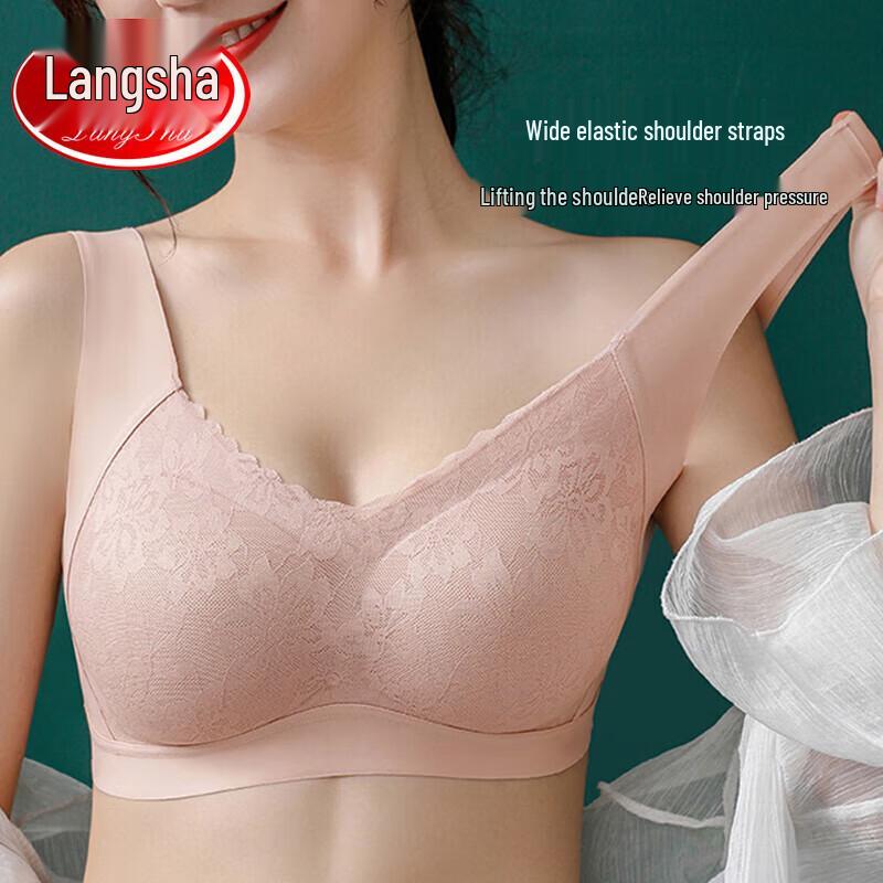 Langsha Women s Wireless Support Bra L