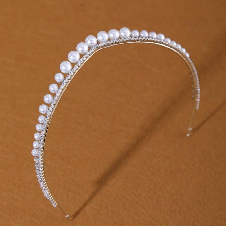 Elegant Pearls Crystals Headband for Formal Event Wedding Reception Hair Ornament With Secure Fit