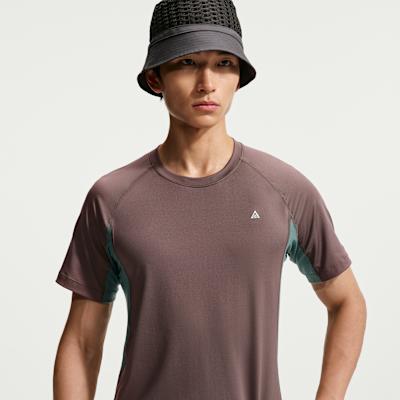 Nike ACG DRI FIT Quick Dry T Shirts Men's Totem Black Purple/Mineral S