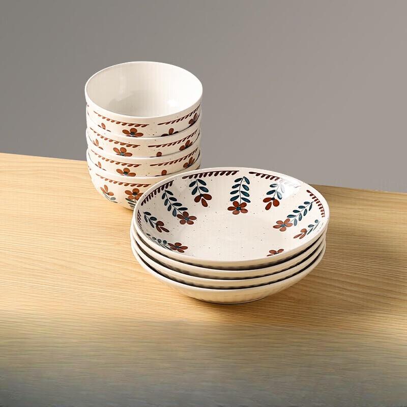 ZISIZ Japanese Retro Ceramic Dinnerware Set