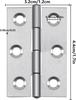 20 2-inch metal hinges with 120 screws suitable for doors and windows gift boxes cabinets and manual DIY.