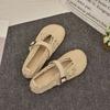 2025 summer new Beijing cloth shoes hollow women's single hole Doudou flat-bottomed lazy mesh old north cloth shoes women