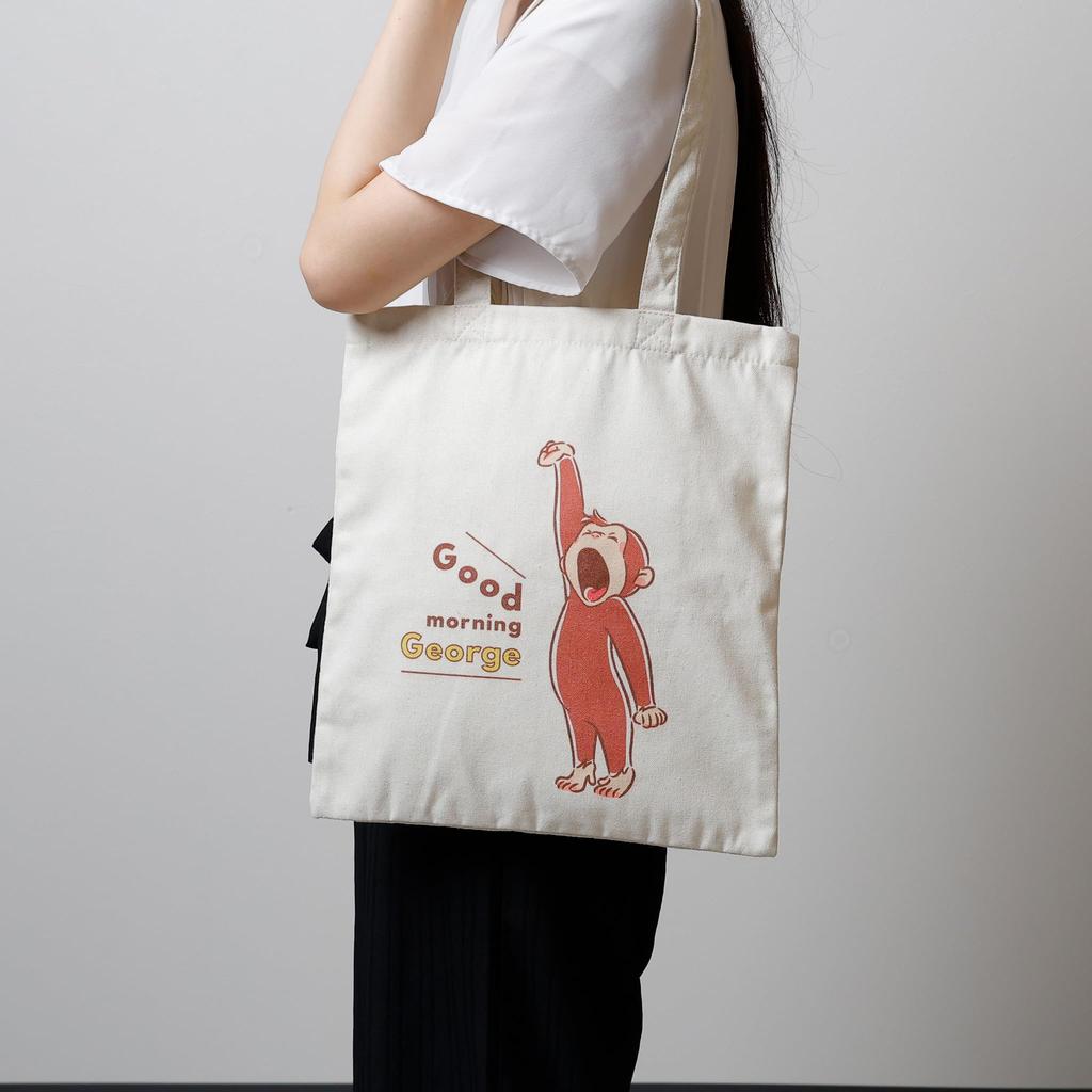 Marushin Curious George Tote Bag, M.TOTE, Organic Cotton, 4765041000