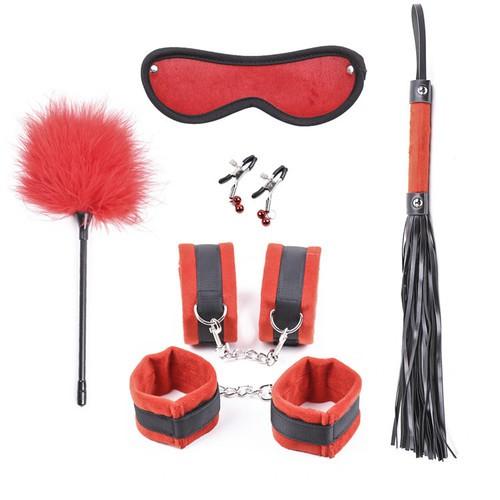Kit Bondage 5 Pièces Rouge - Generique - Kit SM