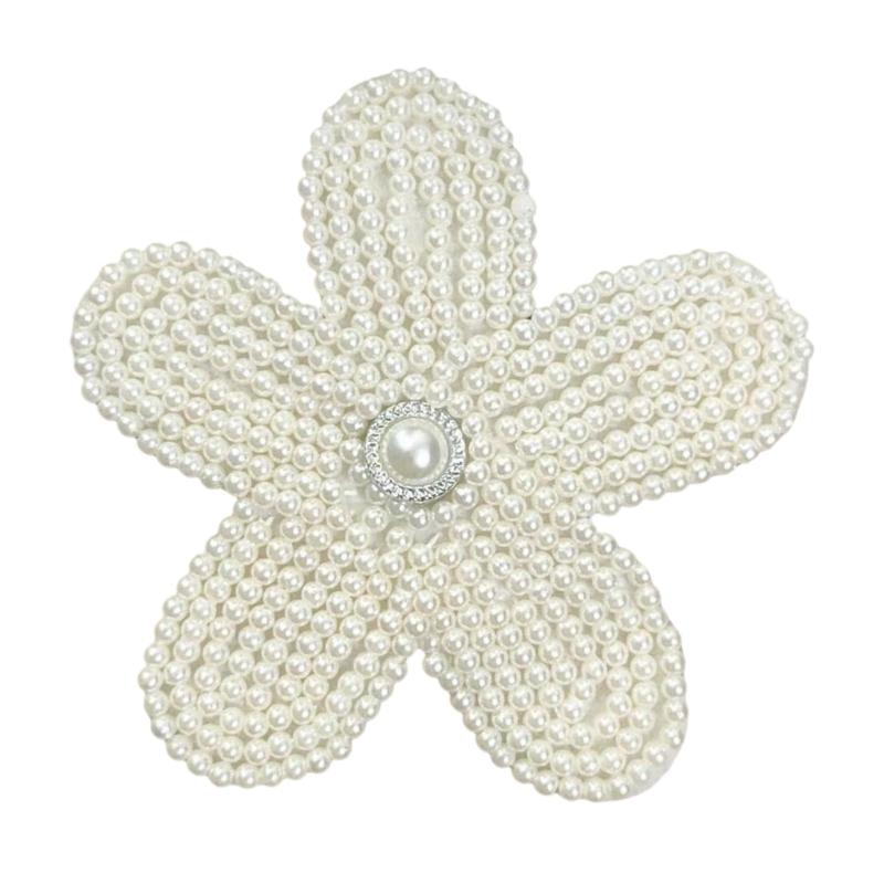 10 Pcs Handmade Sewing Patches Imitation Pearls Flower Patches for Clothing Jeans Hat Bag Lovely Decorative Patches