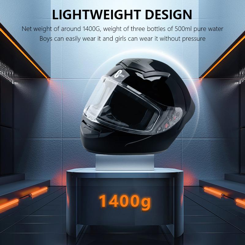 New Flip Up Helmet Motorcycle Men's Crash Motorbike Protective Gear Women's Moto Visor Personality Locomotive Big Tail Helmets