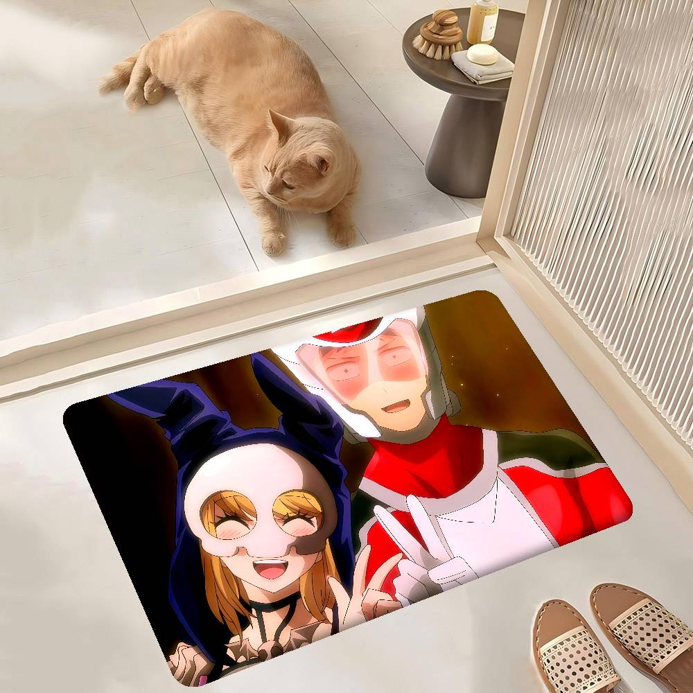 K-Koi W-Wa Sekai Seifuku No Ato Felpudo Rectangular Antideslizante para Hogar Suave Alfombrilla de Baño Puerta Delantera Interior Exterior Alfombrilla Decorativa para Hotel