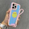 Strap Lanyard Contrast Color Magnetic For Magsafe Case For iPhone 15 14 16 Pro Max Wrist Strap Rope Soft Bumper Shockpoof Cover