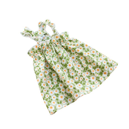 

Одежда для щенков, защита от солнца, модная юбка на подтяжках с цветочным принтом для домашних животных для собак-самок S зелёный