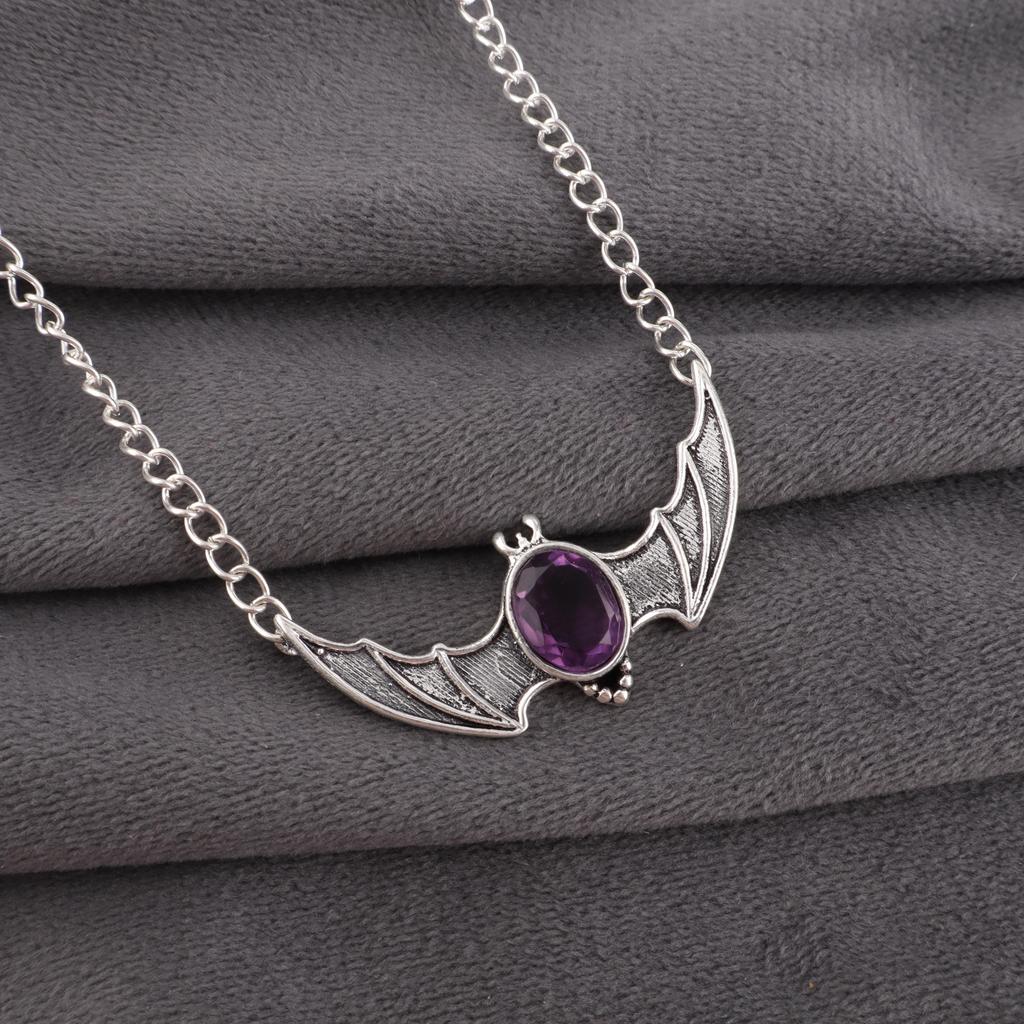 Amethyst Pendant Gemstone Jewelry, 925 Solid Sterling Silver Pendant, Wonderful Handmade Pendant Gift For Sister