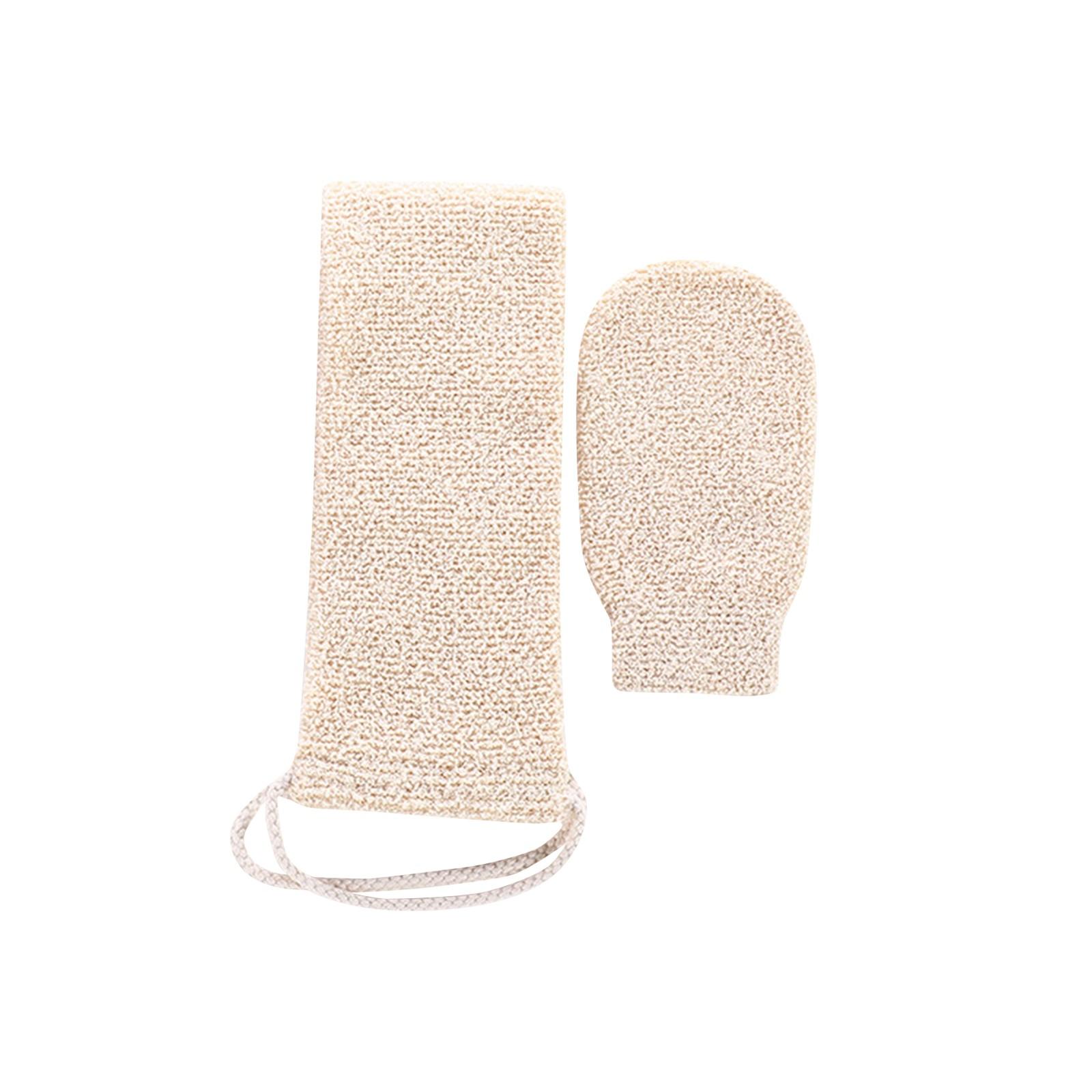 

Двустороннее банное полотенце, комплект из двух частей, банное полотенце, протирание грязи и обеззараживание, бытовые конопляные банные перчатки, протирание назад, оттягивающаяся полоска One Size