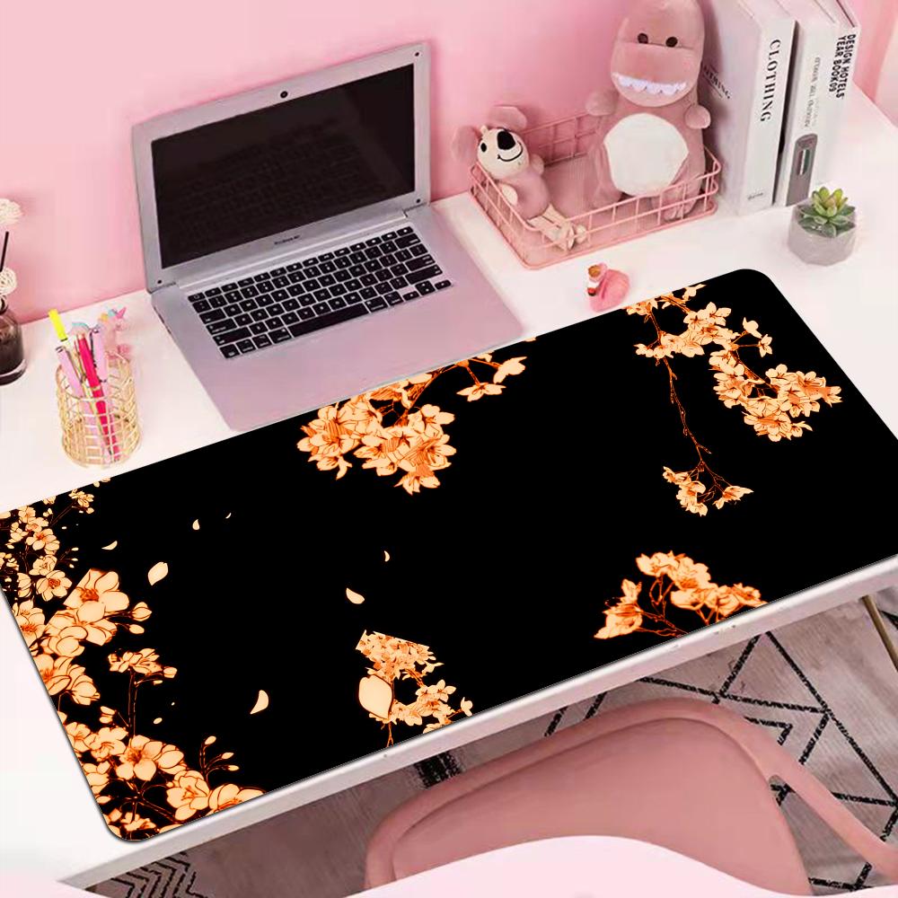 Japan Black Sakura Gaming Mouse Pad Color Laptops Deskmat Cherry Blossom Hybxaxc Office Carpet Keyboard Computer Big Carpet