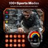 New Men Military Outdoor Sports Smart Watch 1000mAh Battery 5ATM Waterproof LED Flashlight Heart Rate Fitness Smartwatches