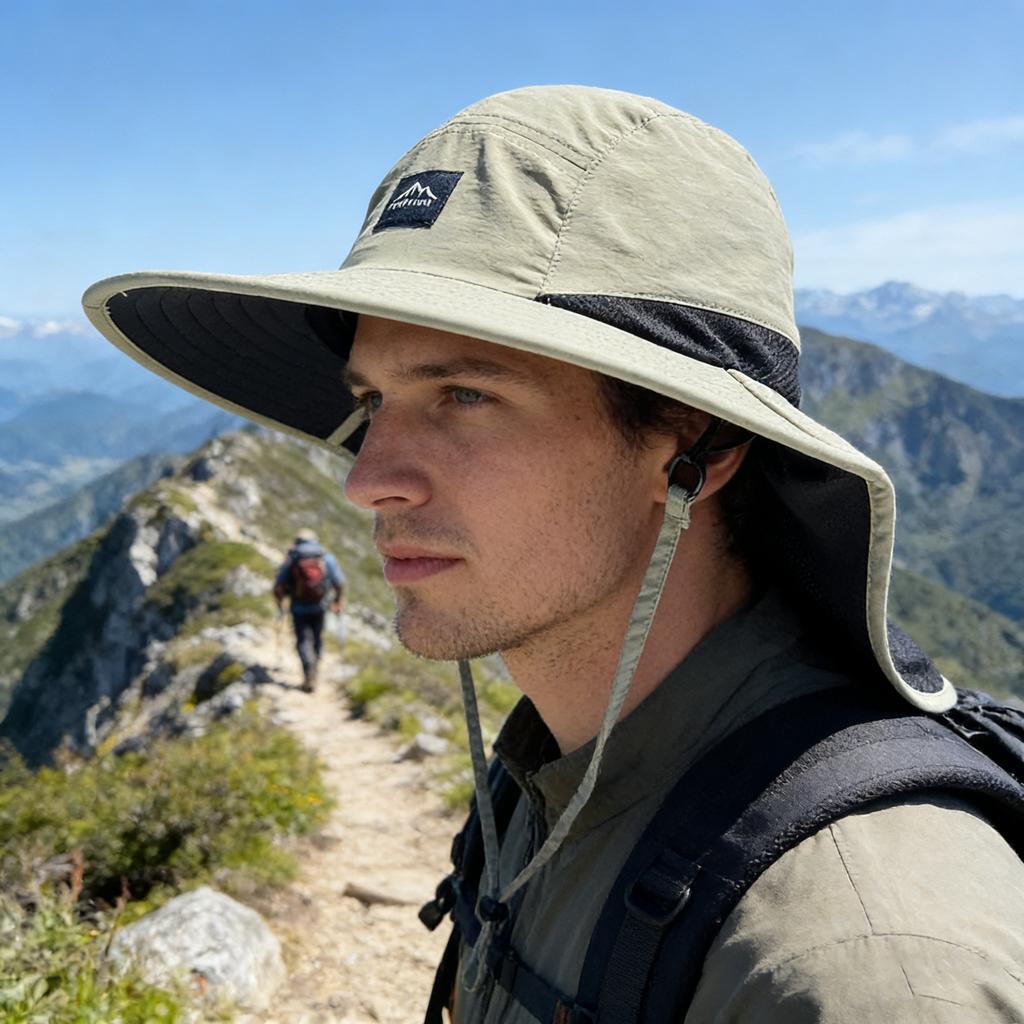 Outdoor sun protection hats for men and women, summer neck protection against ultraviolet rays, fisherman hats, camping and moun