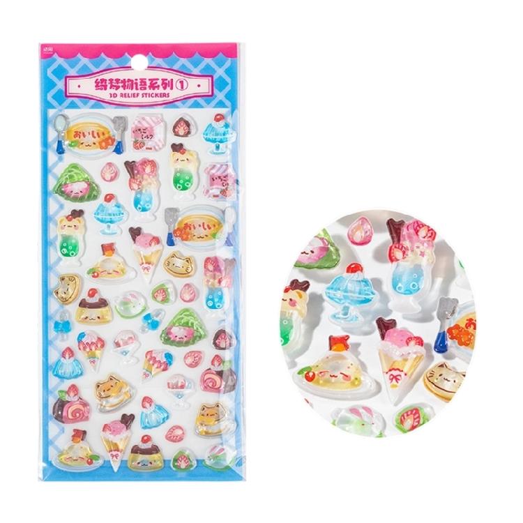 Reusable Tiny Patches for Water Bottle, Notebook, Scrapbooking Cute 3D Sticker Cartoon Sticker Tiny Handcraft Sticker