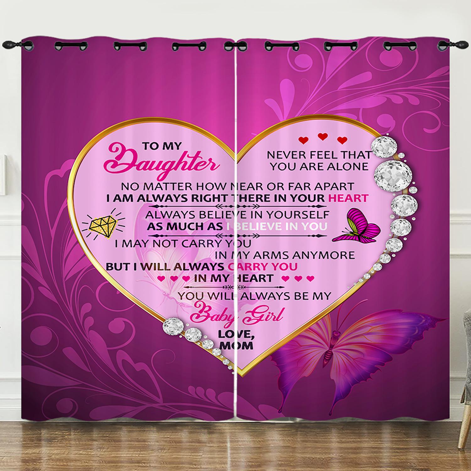 

Штора Эмоция Рукописное Письмо 3D Цифровая Печать Светонепроницаемая Штора Люверсы 97cm*114cm*2