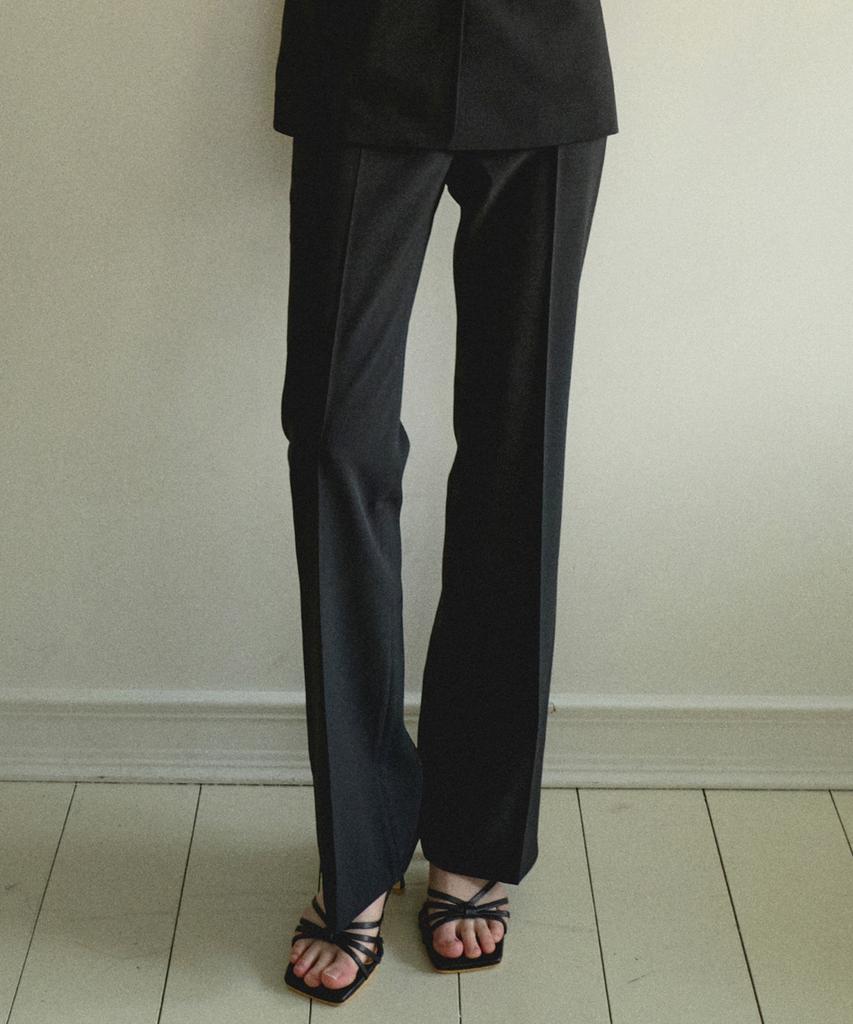 OCTETTE Flare Line Strech Pants_Black