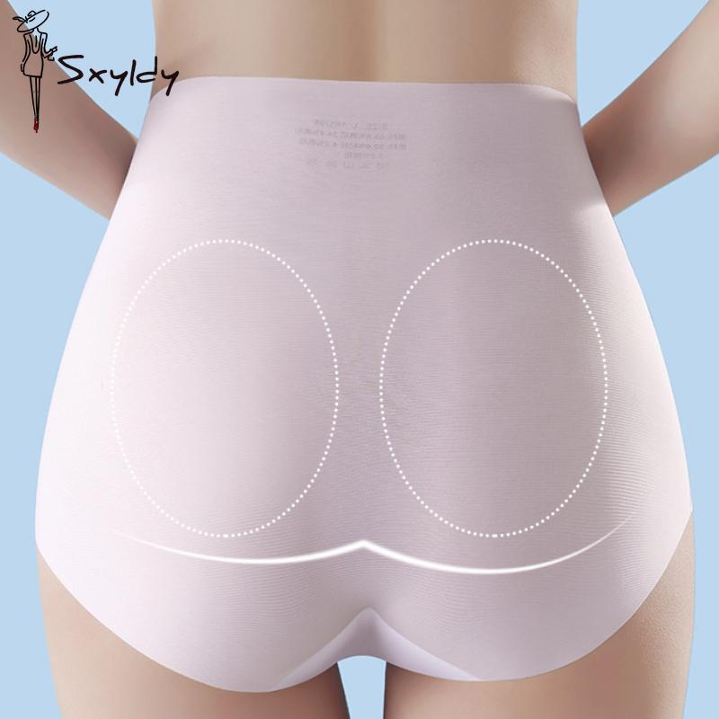 3Pcs High Waist Ice Silk Seamless Underwear Ladies Summer Ultra-thin Sense Quick-drying Panties Women Transparent Briefs