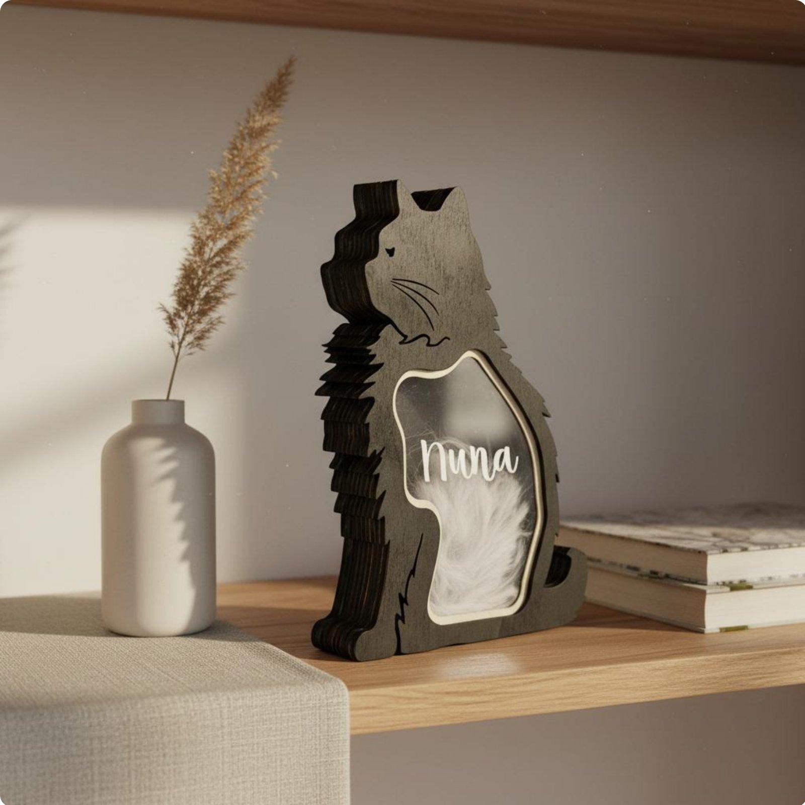 Pet Hair Keepsake Box Artistic Decorative Piece Cat Hair Memorial Holder Creature Hair Display Box Environmentally Conscious