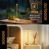 Kabellose Tischlampe 5000mAh Wiederaufladbarer Akku LED Schreibtischleuchte Tragbar Touch-Steuerung 3 Farben Dimmbar Für Schlafzimmer Terrasse Außenbereich